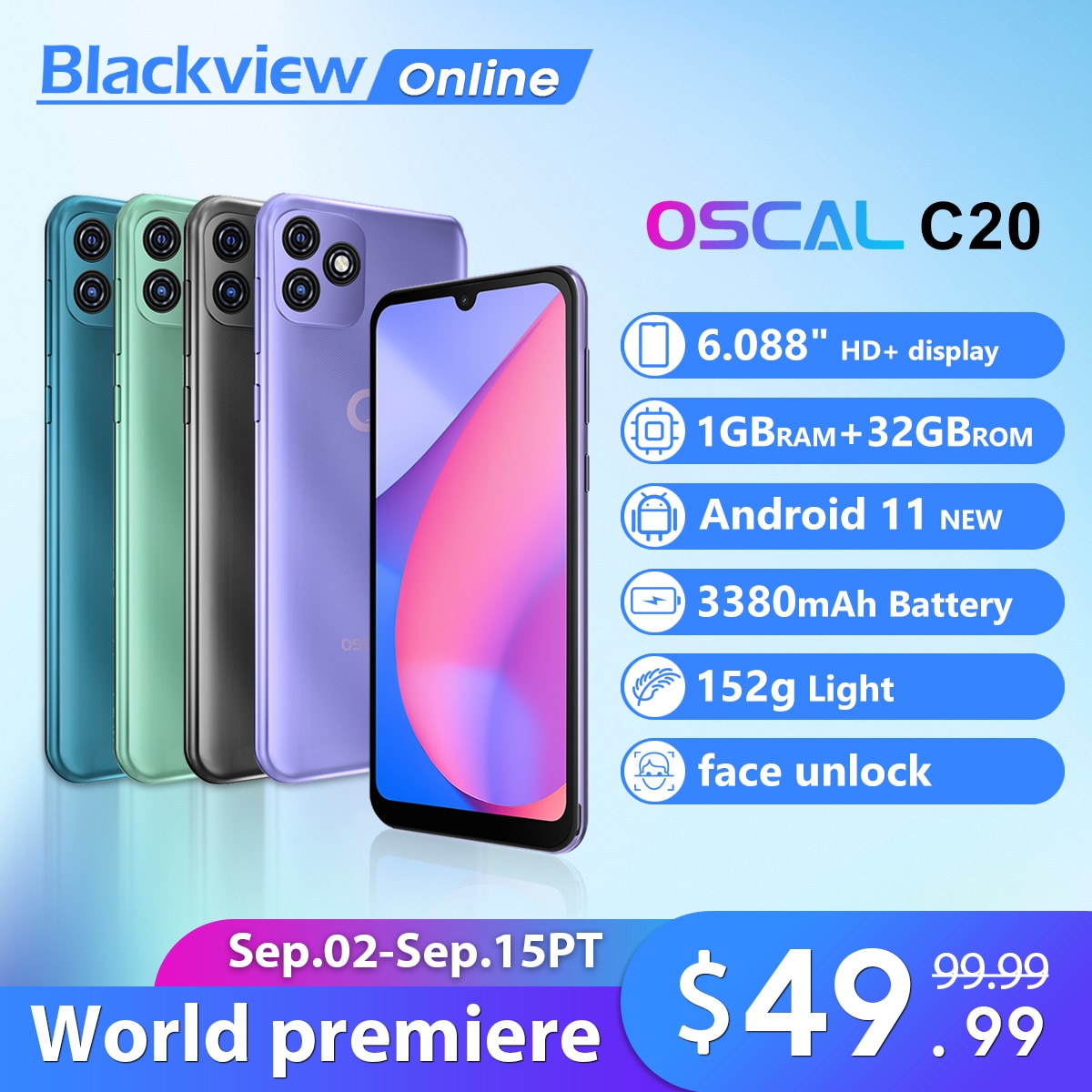 Blackview OSCAL C20 ޴ ȭ 6.088 &Screene ȵ..